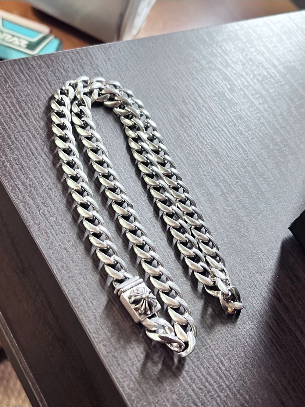Chrome Hearts Silver Cuban Link Necklace